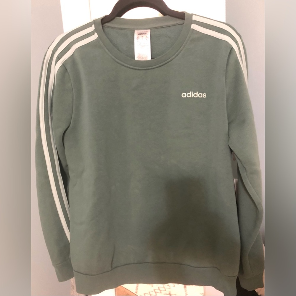 Adidas crew neck sweatshirt. Size Large. Vintage green. Only worn once